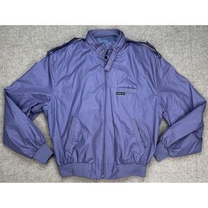 Members Only Vintage Men's Purple Full Zip Long Sleeve Jacket Size 42